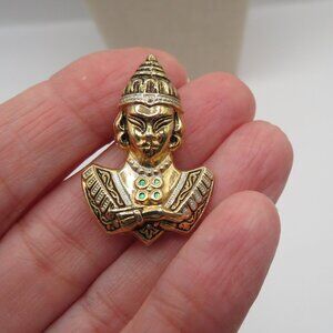 Vintage Damascene Princess Empress Brooch